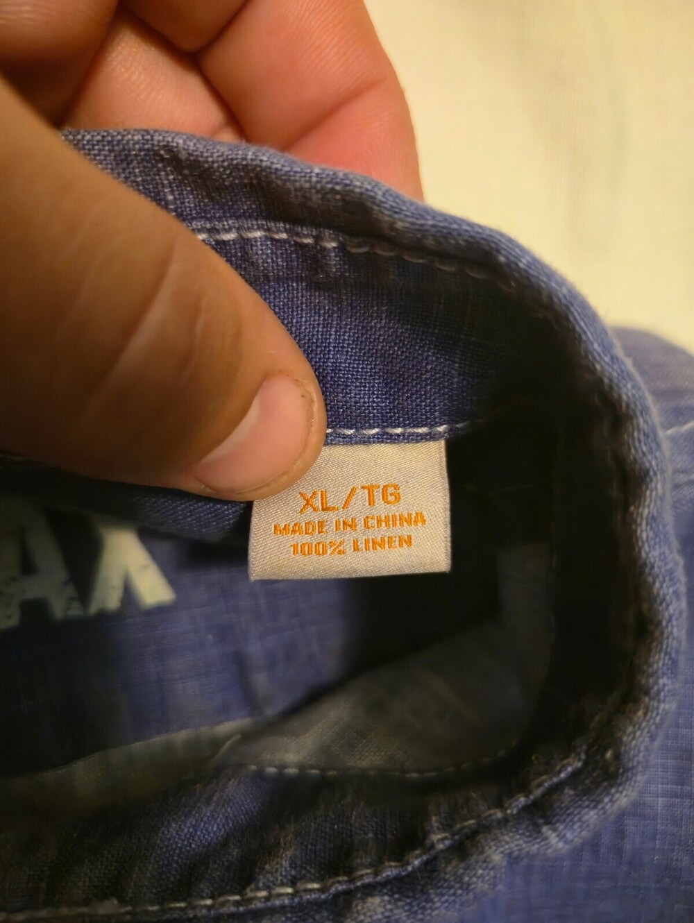 Tommy Bahama Relax Blue Linen Button-Up Shirt XL - Picture 3 of 7